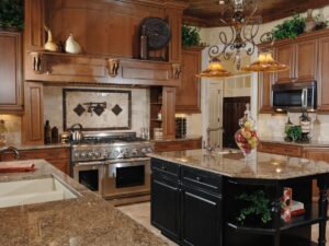 modern kitchen black granite countertops
